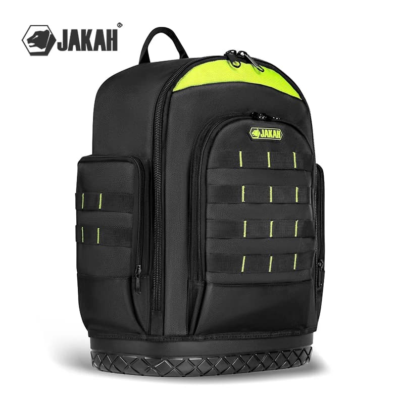 JAKAH Nuovo zaino per attrezzi addensato per carichi pesanti con fondo in plastica per organizer per borse per attrezzi regalo per uomo elettricista HL096