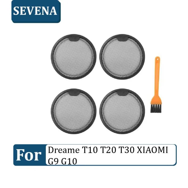 Filter For Dreame T10, T20, and T30; Xiaomi G9 ；G10 Vacuum Cleaners—filter Accessories, Including 4 Filters and 1 Cleaning Brush