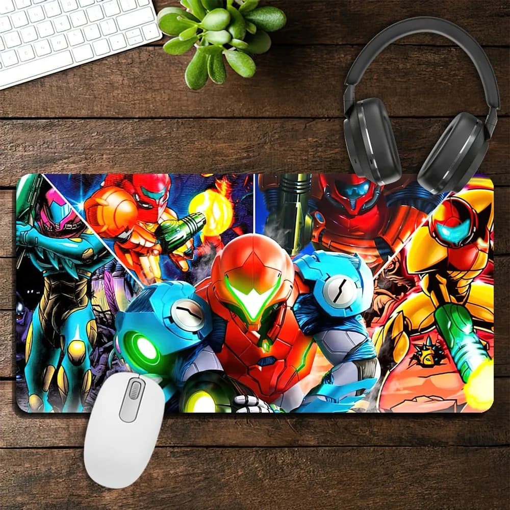 Game M-Metroids Mousepad Computer Laptop tappetini per Mouse estesi tastiere in gomma di grandi dimensioni accessori per tappetini da tavolo