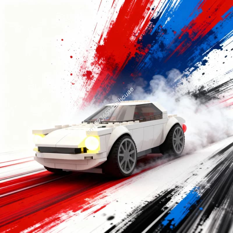 106pcs MOC Old Sportscar City Model Building Blocks Construction Assemble DIY Christmas Gifts Creative Education Brick Toys Idea