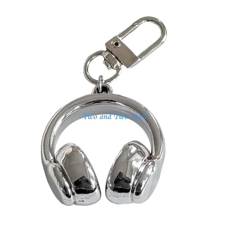 HX6F 3D Headphone Keyring Fashionable Resin Keychain Carabiner for Bags Backpacks