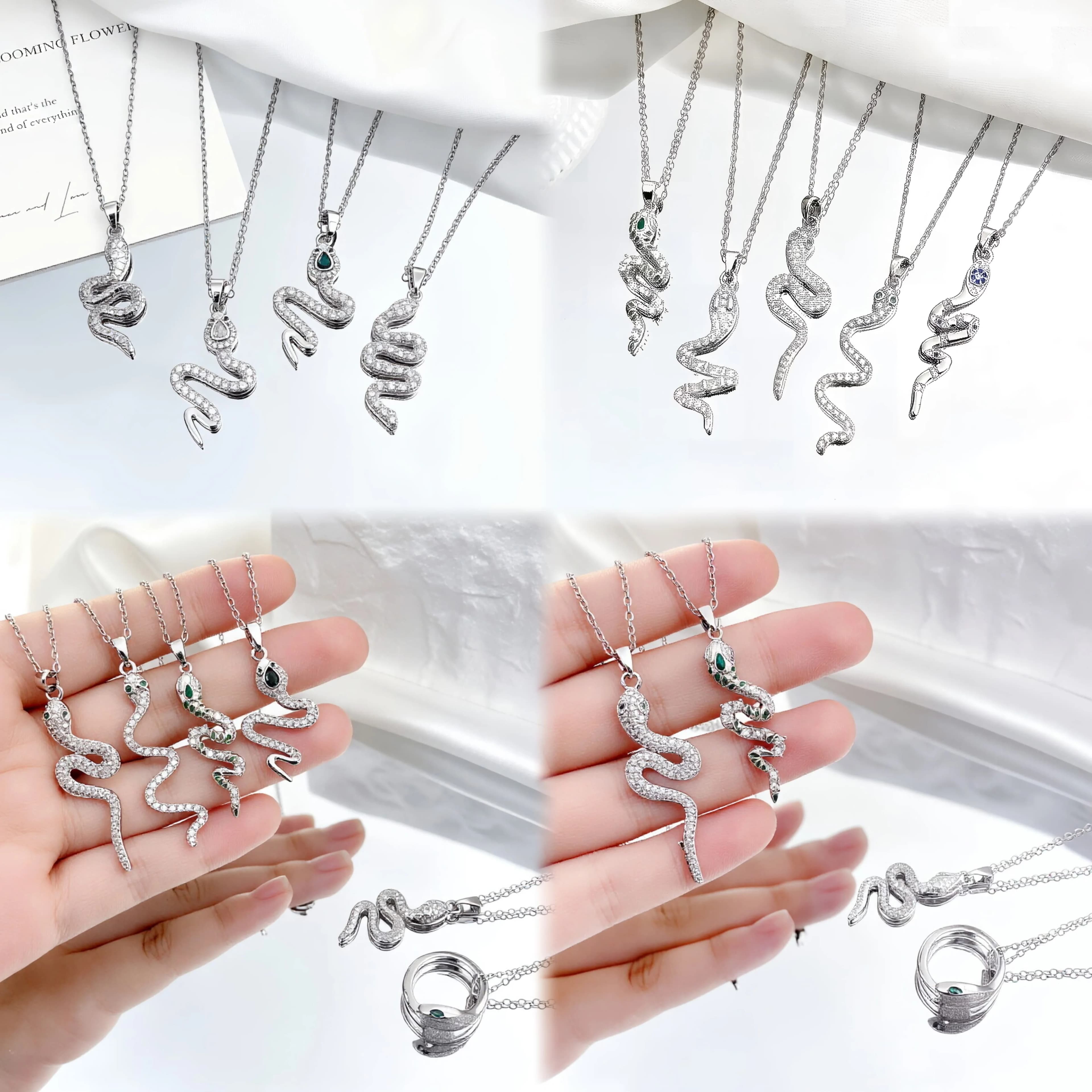 2026 New Model Serpentine Clavicle Chain，Tarnish Resistant Long Lasting Pendant，Unique Trendy Female Birthday Party Pendant Gift