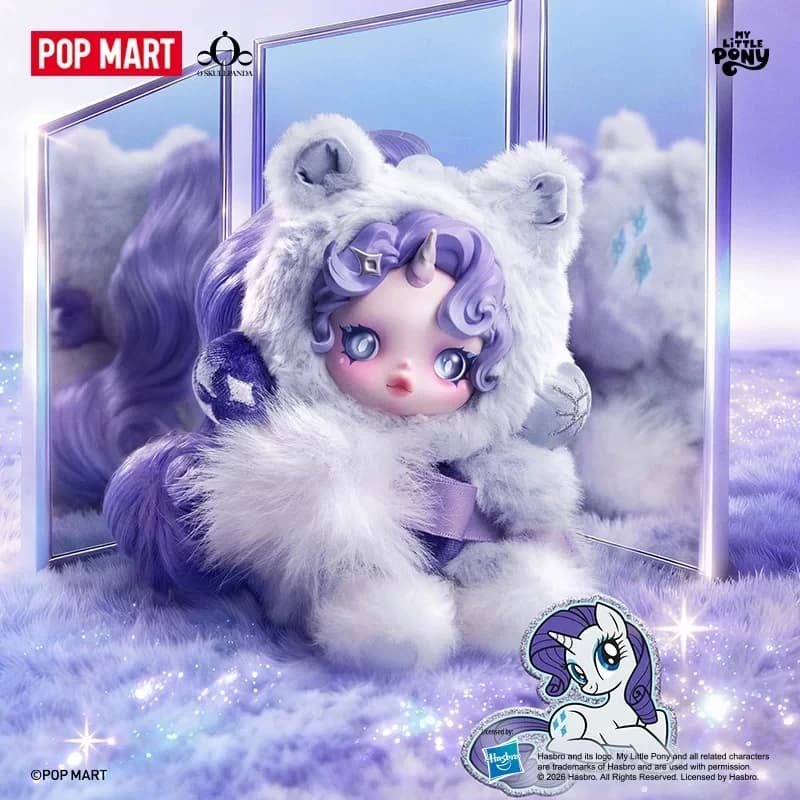 Originale POP MART Skullpanda × My Little Pony Series Blind Box Ciondolo in Vinile Peluche Collezione Figure Anime Regali di San Valentino