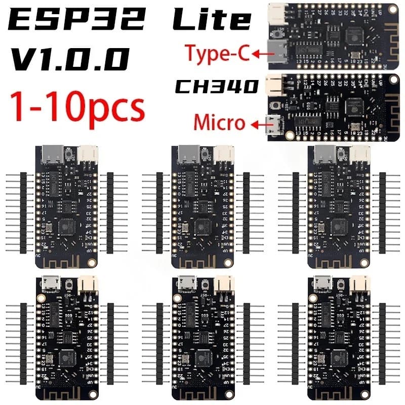 XZG WEMOS Lite V1.0.0 Scheda di Sviluppo WiFi Bluetooth con Antenna ESP32 ESP-32 REV1 CH340G MicroPython 4MB Micro USB per Arduino