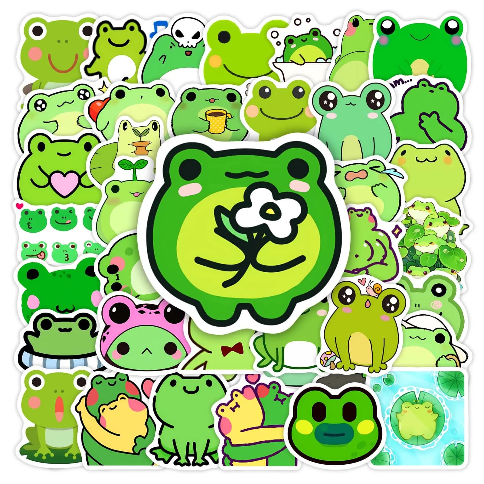 Divertenti adesivi rana cartone animato Kawaii giocattolo fai da te regalo impermeabile Graffiti decalcomania per Laptop telefono Scrapbook bagagli bottiglie Decorative