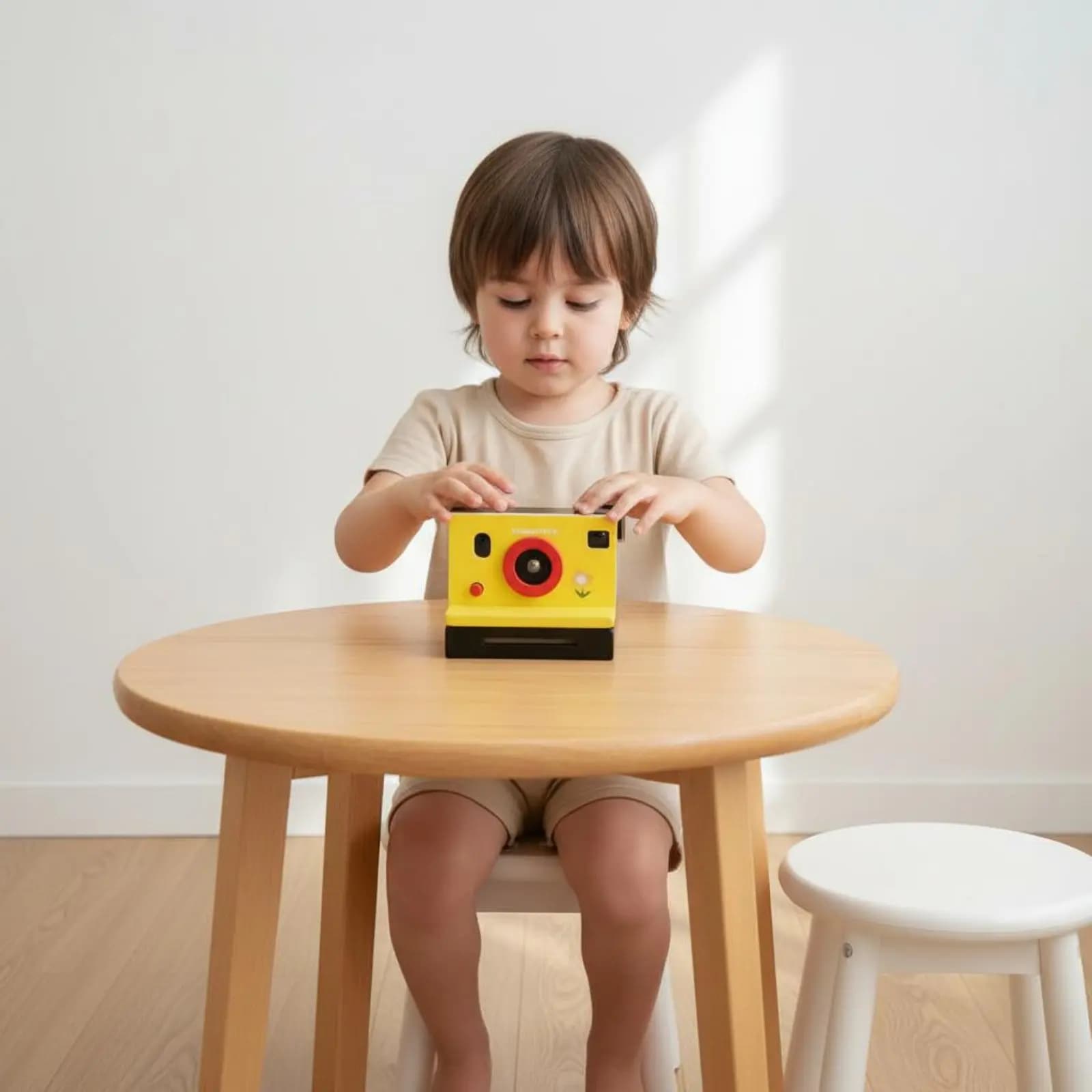 Retro Wooden Camera Toy Early Education Wooden Toy Camera Pretend Play Educational for Preschoolers