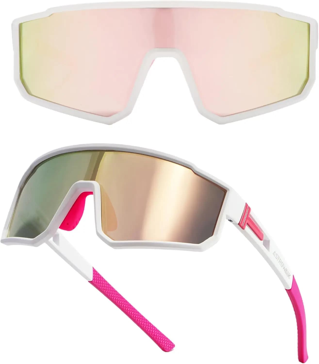UV400 Polarized Sunglasses for Running Cycling Hiking Beach Volleyball with Adjustable Nose Pad