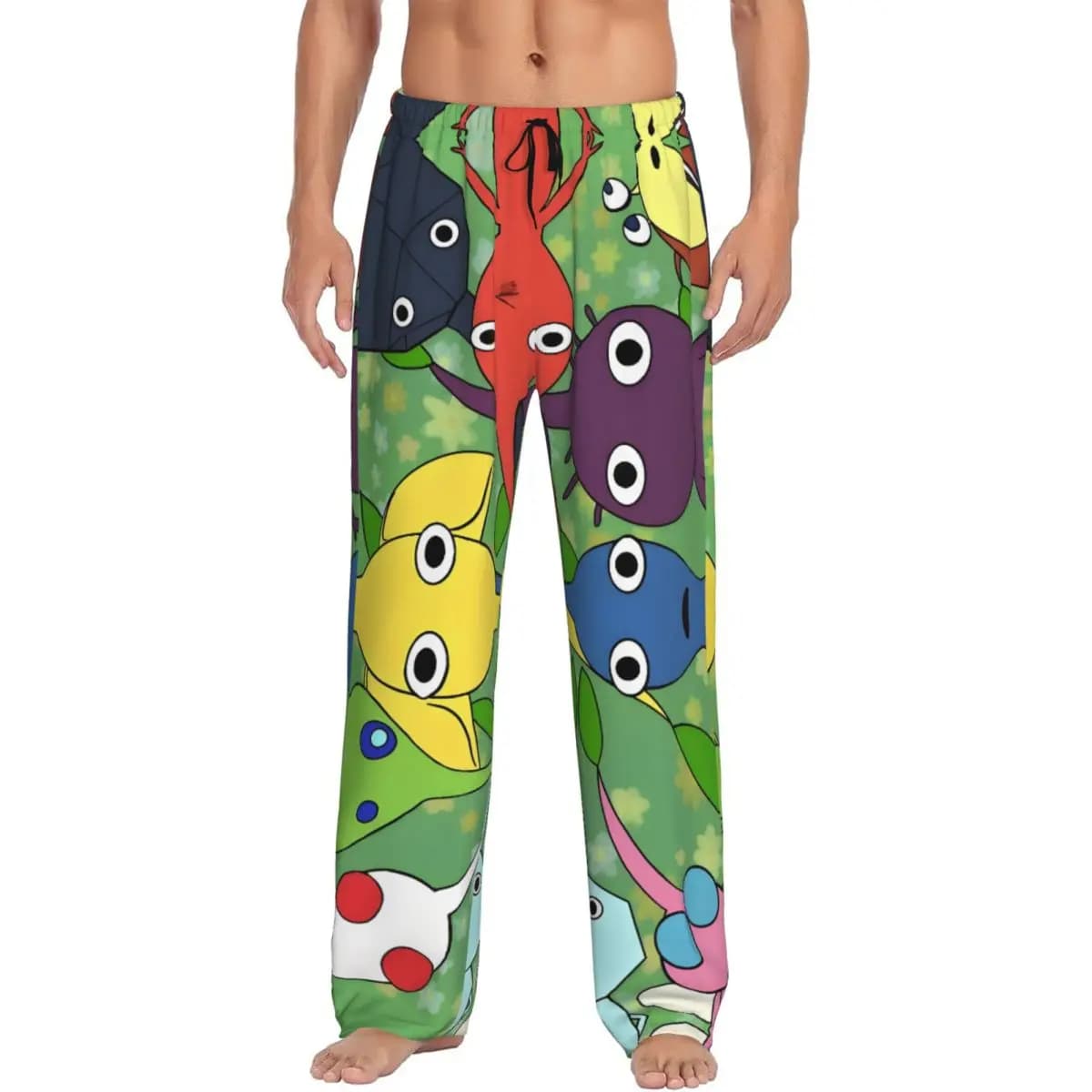 Pantaloni da pigiama stampati personalizzati Pantaloni da notte da uomo con tasche