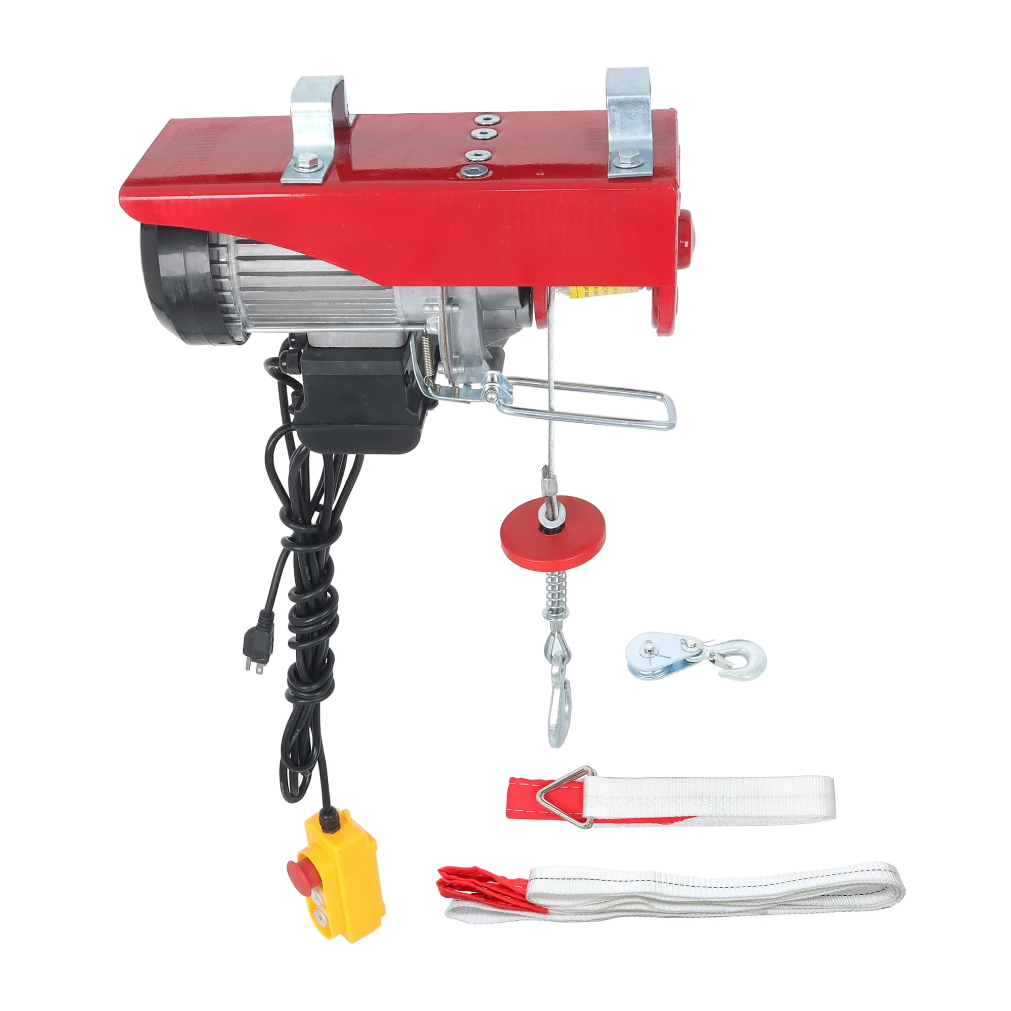 Verricello elettrico 110 V con 14 piedi Controllo cablato, strumento per la movimentazione dei materiali da 1320 libbre per operazioni di sollevamento in fabbriche, magazzini, C