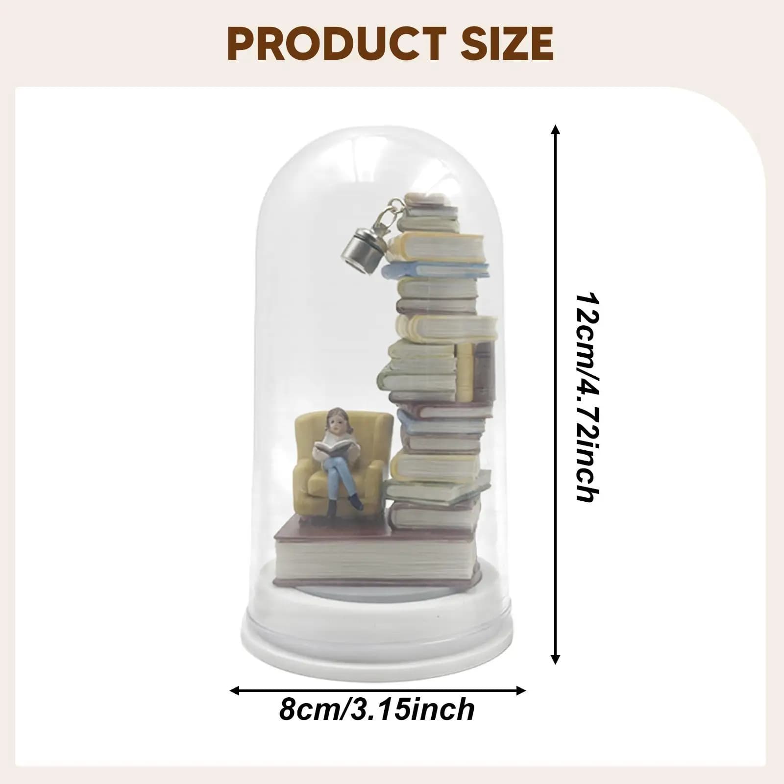 Lampada da Comodino a Forma di Pila di Libri in Miniatura, Luce LED per Tavolo da Studio e Decorazione del Soggiorno
