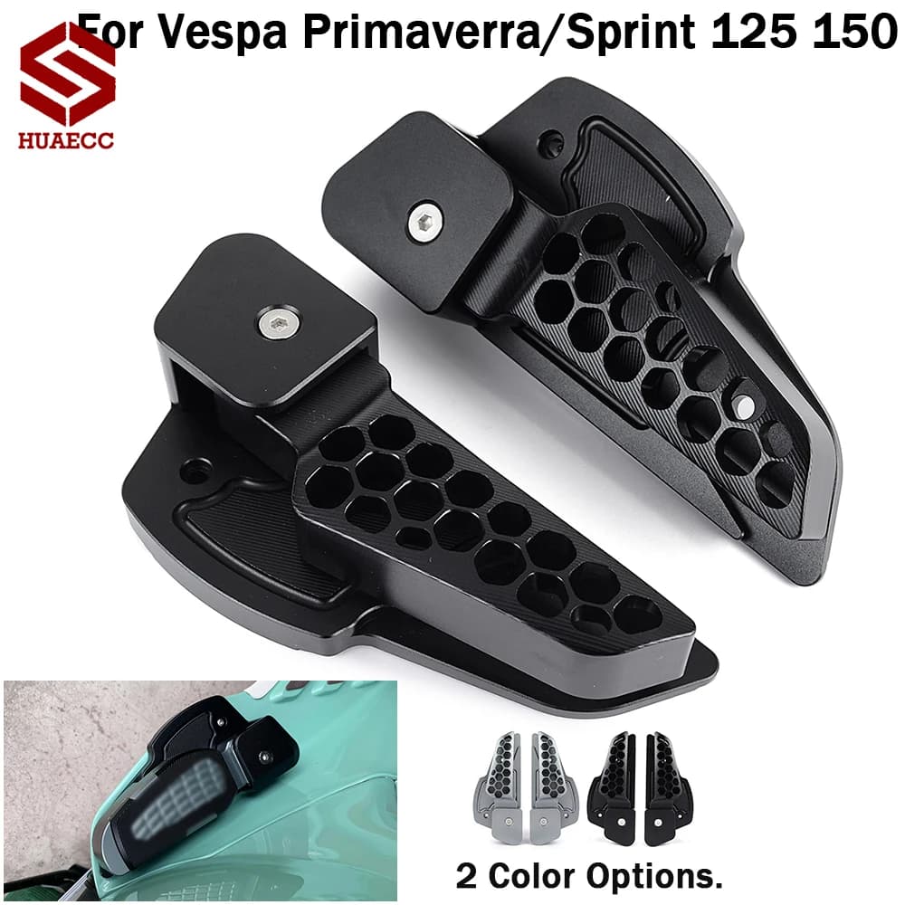 Poggiapiedi passeggero posteriore per Vespa Primavera Sprint 125 150 2017-2020 Pedane pieghevoli Adattatore pedale estensione