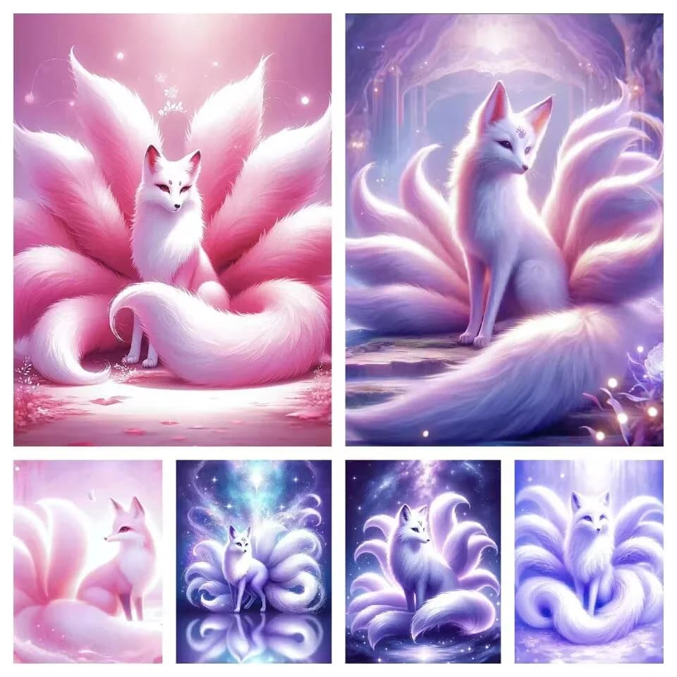 5D Diamond Painting New Arrivals Fox Fantasy Full Square Round Embroidery Mosaic Animal Diamond Painting Home Decor