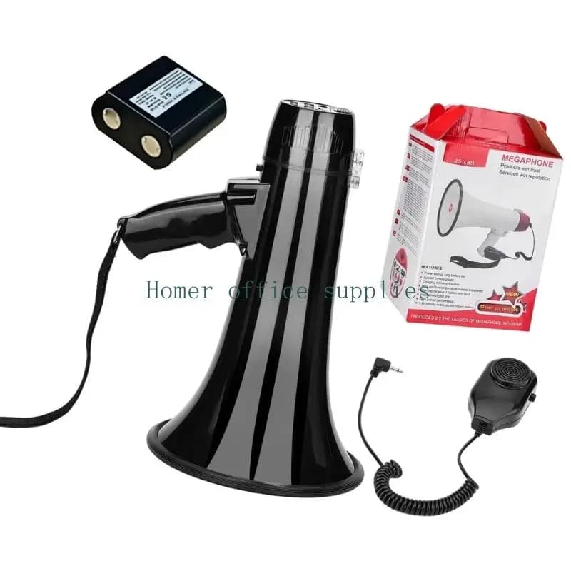 K43B Professional Megaphone With USB TF Card Play And Handheld Microphone For Public Addressing Bullhorn Speaker
