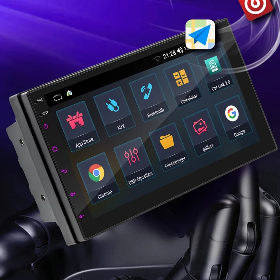 OTOJETA Universale 7 Android Car Stereo Doppio 2Din Lettore video multimediale Wireless Carplay Bluetooth Radio Touch Screen