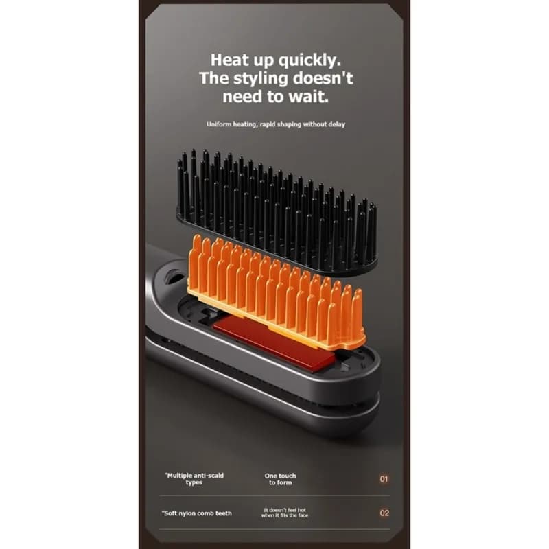 YANA35R Wireless 2-In-1 Hair Straightener And Curler - Titanium