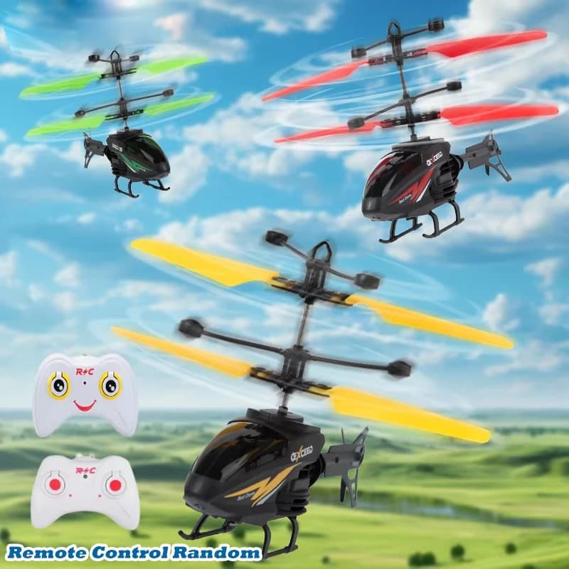RC Elicottero 2CH Induzione Telecomando Aereo galleggiante Controllo gesti Aereo Sospensione Quadcopter con LED Regali per bambini
