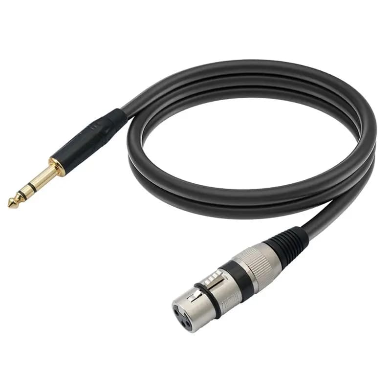 Cavo A28Q-TRS da 1/4 di pollice a XLR a 3 pin, cavo di interconnessione bilanciato da XLR a jack TRS da 6,35 mm, cavo audio per microfono.