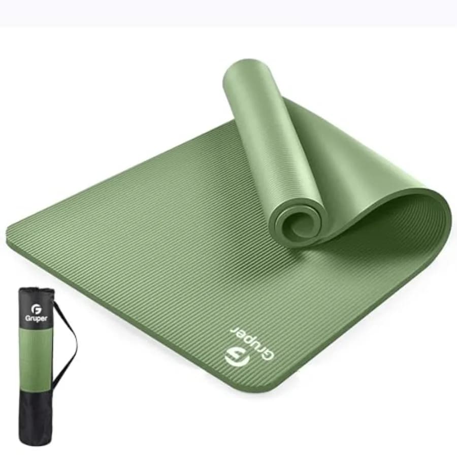 Tappetino Yoga Antiscivolo NBR Extra Spesso 185cm/80cm/61cm 15mm/10mm Antistrappo con Cinghia di Trasporto e Borsa