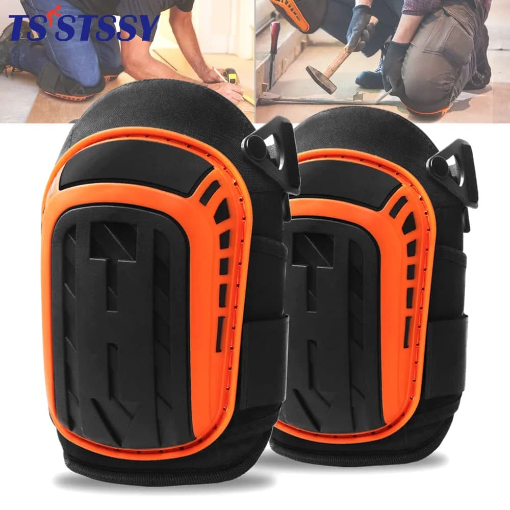 1Pair Work Knee Pads Construction Gel Knee Pads Heavy Duty Comfortable Anti-slip Foam Knee Pads for Cleaning Flooring and Garden