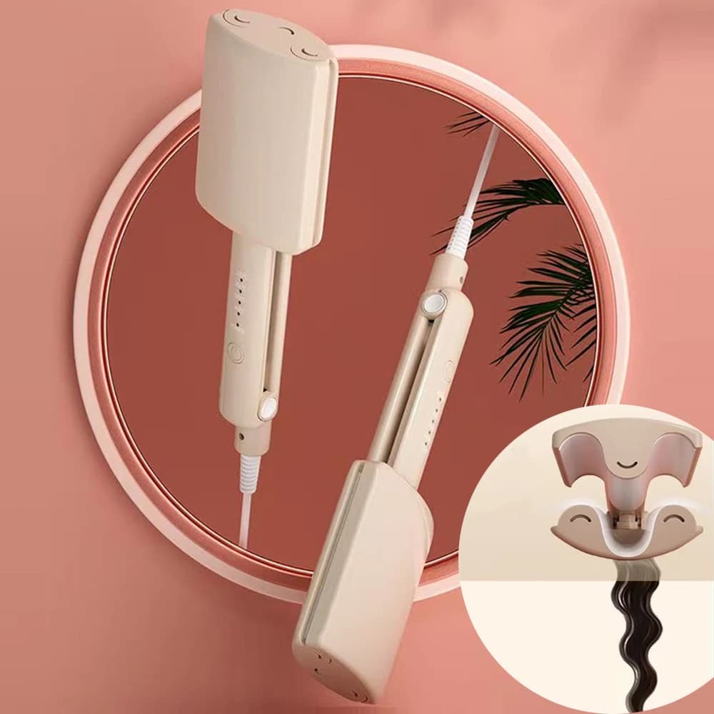 26 mm electric curling iron for deep waves at U, water wave effect, large curling for soft waves, easy permanent tool, voluminous beach effect