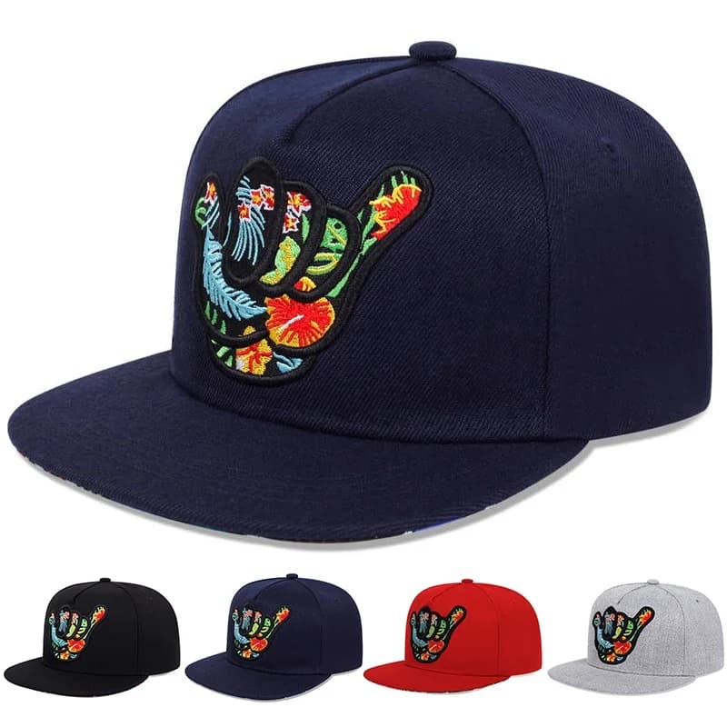 Cappelli Hip-hop Unisex con Ricamo Fingers 666, Cappellini da Baseball Regolabili per Primavera e Autunno, Cappelli Trucker Casual per Esterni, Cappello Parasole