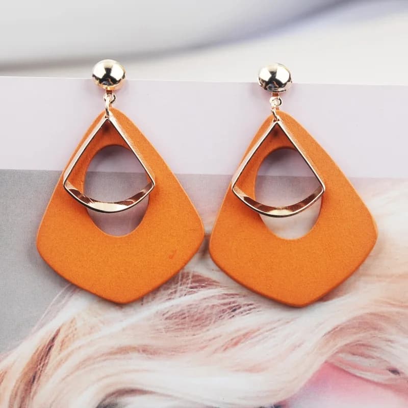 Orecchini Boemia Gioielli di dichiarazione Orecchini pendenti geometrici scavati etnici esagerati per le donne Stile Boho