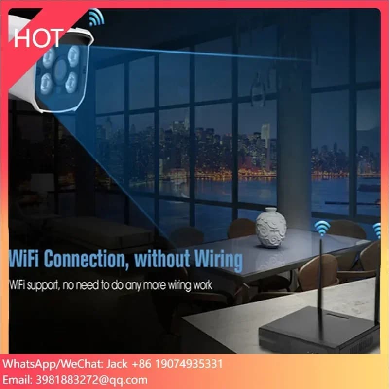 Kit NVR Wireless 8CH 2.0MP con App Tuya Smart, Sistema di Sorveglianza di Sicurezza WIFI IP Plug and Play