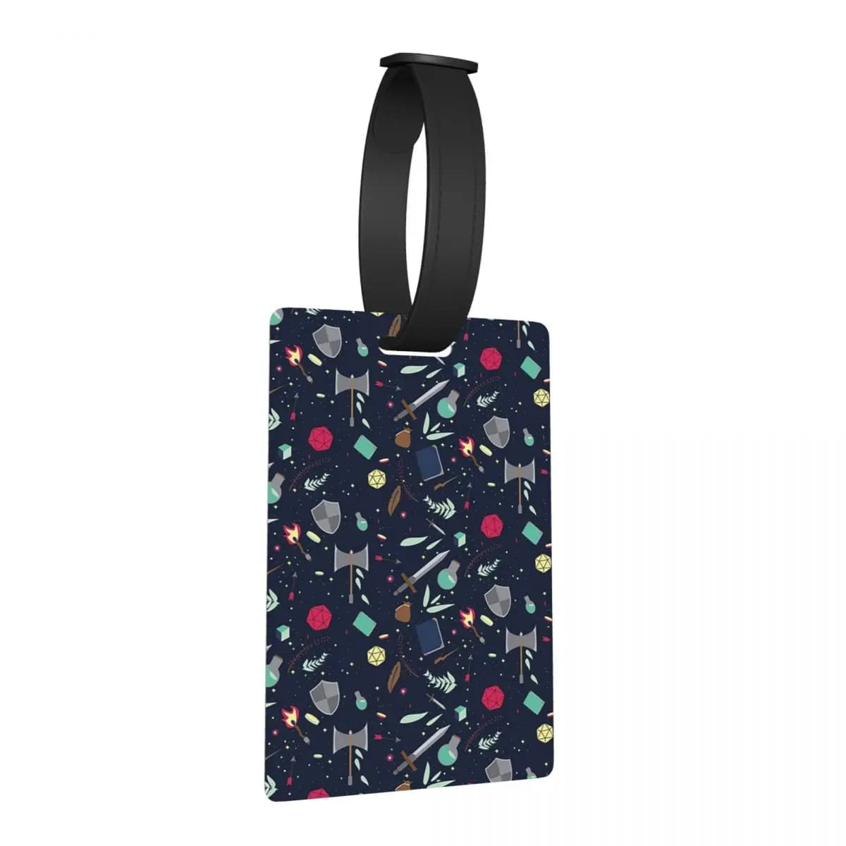 Etichette per Bagagli con Motivi D&D, Accessori per Valigie, Targhette per Bagagli da Viaggio, Porta Etichette con Spazio per Nome e Indirizzo