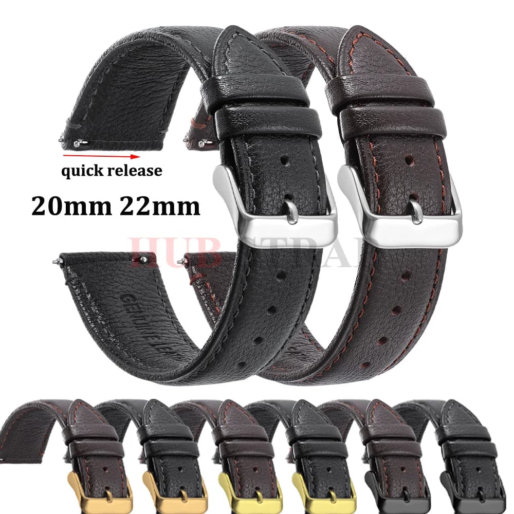 Cinturino in Pelle con Motivo Litchi 20mm 22mm, Sostituzione per Orologi da Polso, Accessori per Orologi, Cinturini Universali per Uomo e Donna