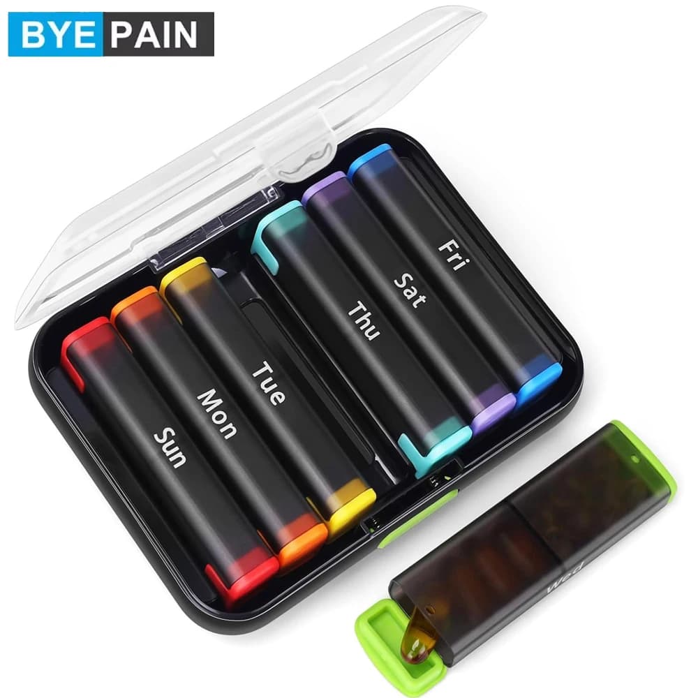 1PCS Weekly Pill Organizer 2 Times a Day, Pill Box 7 Day for Easy Filling, AM PM Pill Case for Vitamins, Medication, Supplements