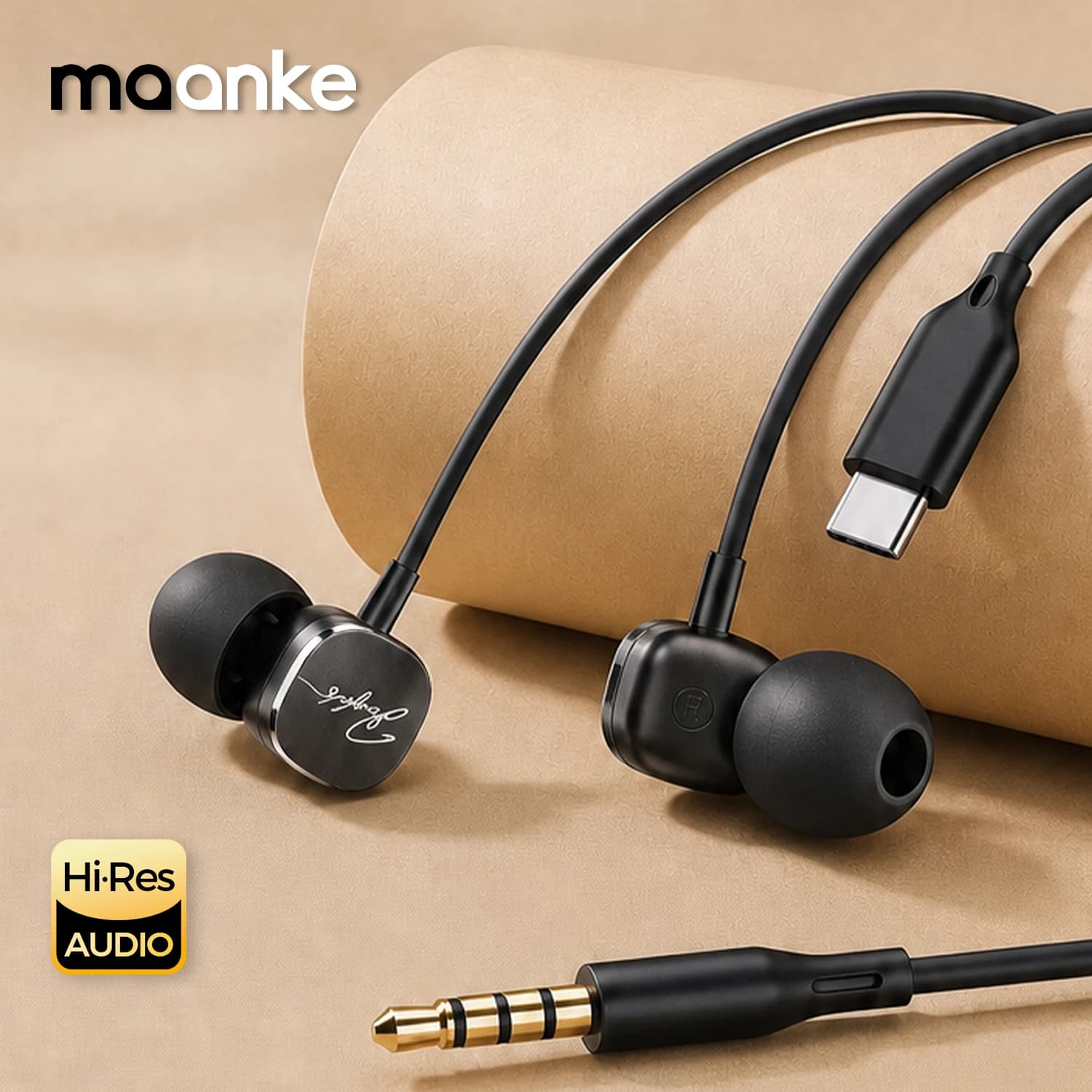 USB Type C in Ear Headphones HiFi Stereo Earphones With HD Mic Wired Earbuds For Samsung Galaxy S26 S25 S24 Wire Control Headset