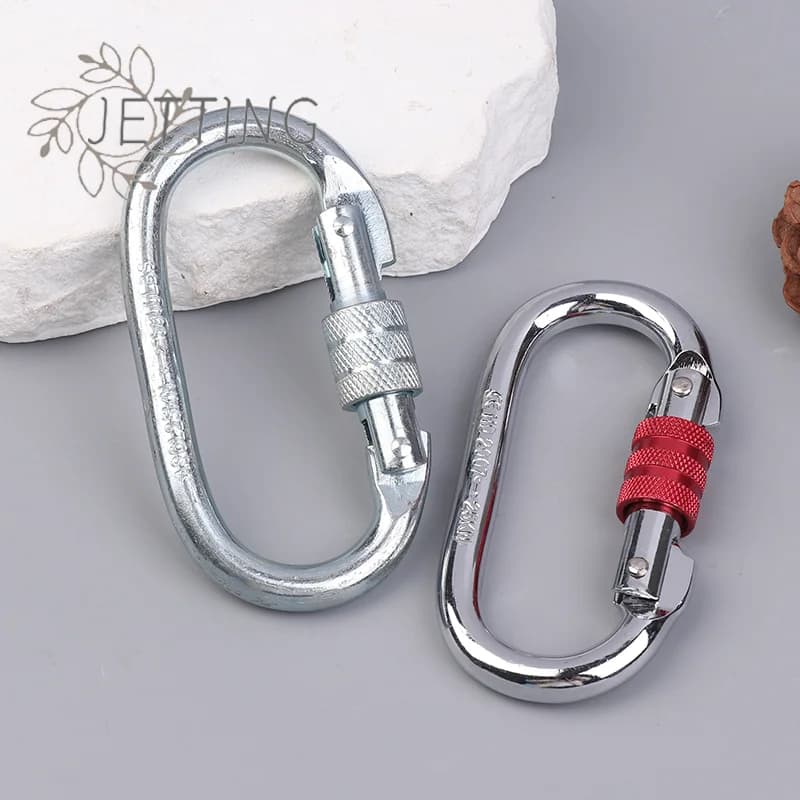 (SMTGDP11) Moschettone di Sicurezza Professionale a Forma di O da 25KN ad Alta Resistenza, con Elettroforesi, per Arrampicata e Rappel