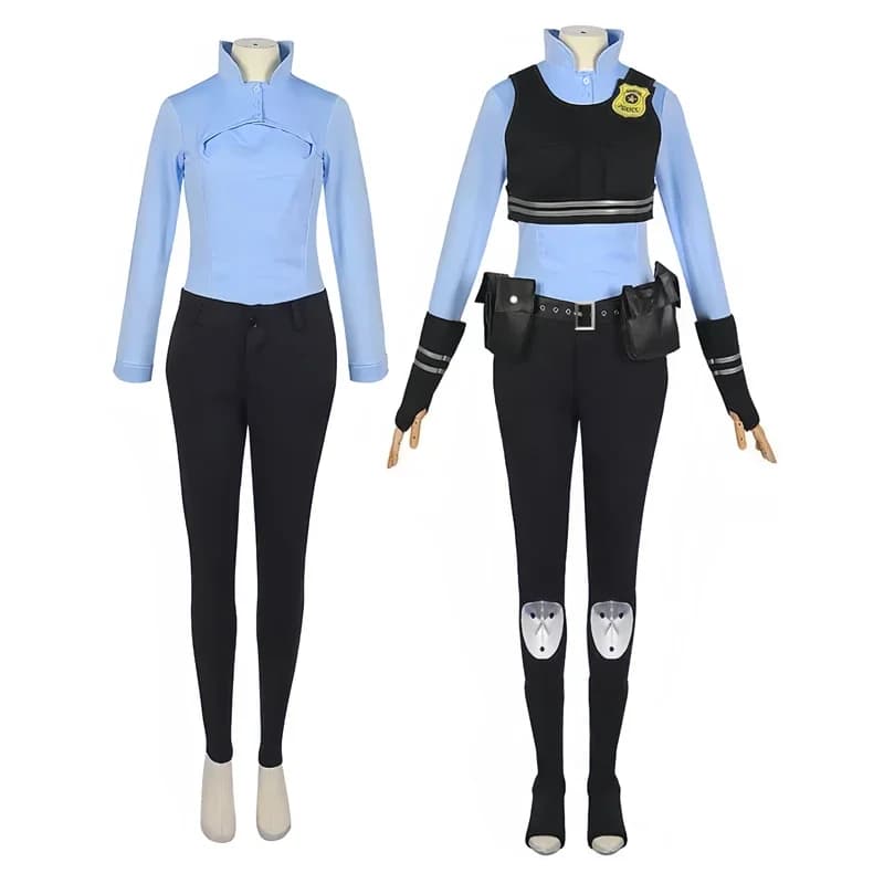 Nuovo Zootopia Judy Bunny Costume Cosplay Fascia per capelli Vestito Abiti da festa di Halloween Travestimento Cartoon Zoo Gioco di ruolo Fantasia Abiti