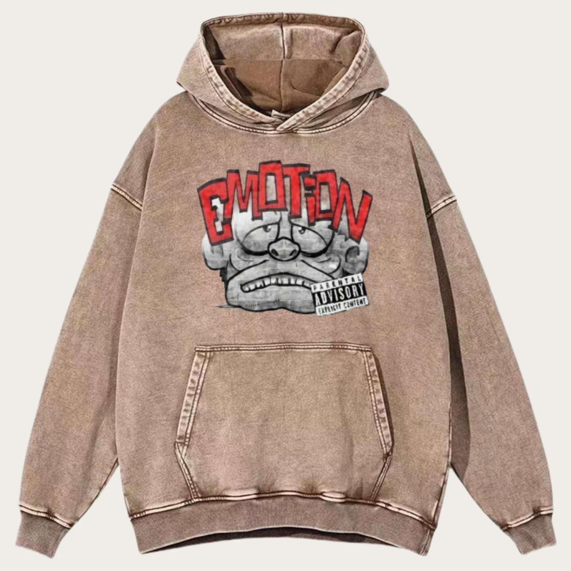 Felpa EMOTION GRAPHIC da uomo Abbigliamento autunnale e invernale da uomo Moda Grafica Street wear Felpe con cappuccio stile cartone animato street wear