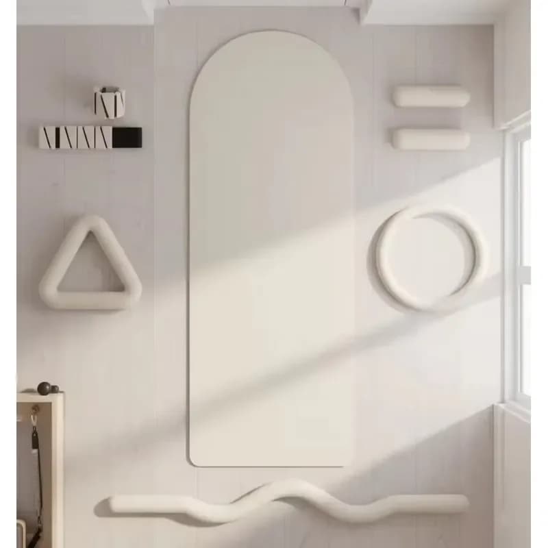 Custom Logo High-quality Anti Slip Arch Shaped Thick Natural Rubber Yoga Gear PU Yoga Mat Set for Pilates Studio