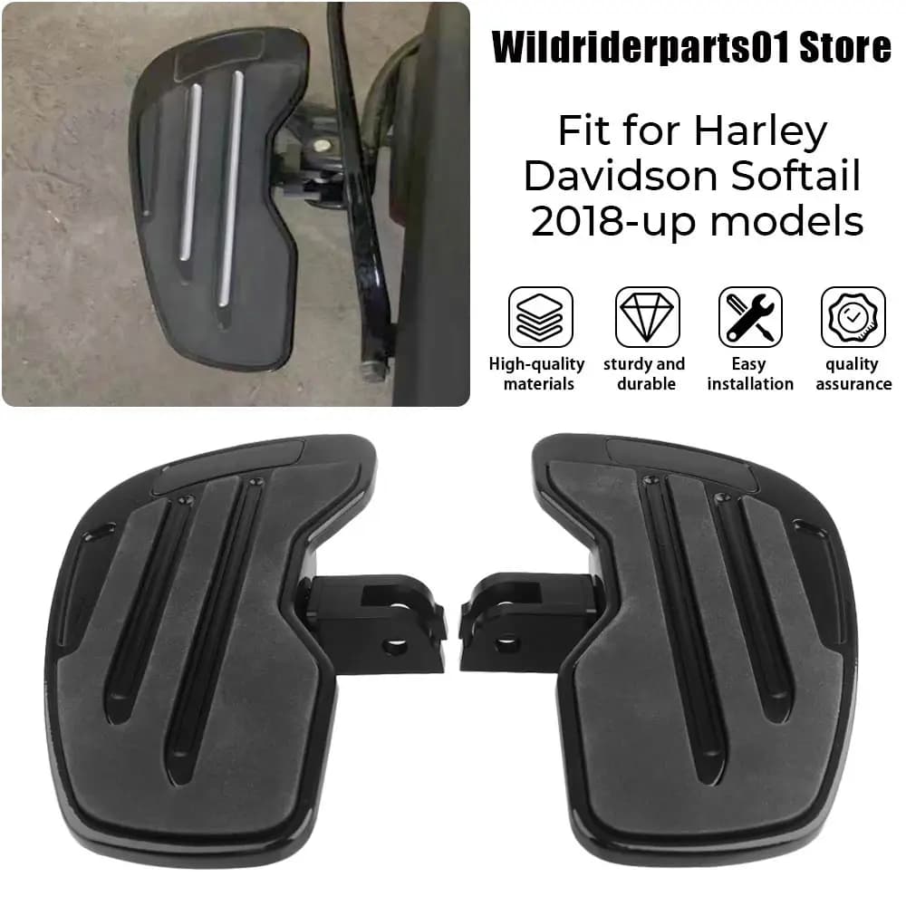 Moto Nero Driver Pedana Rider Pedane Pedane Regolabili 1 Coppia Misura Per Harley Softail Breakout 117 FXBR 2023, 2024