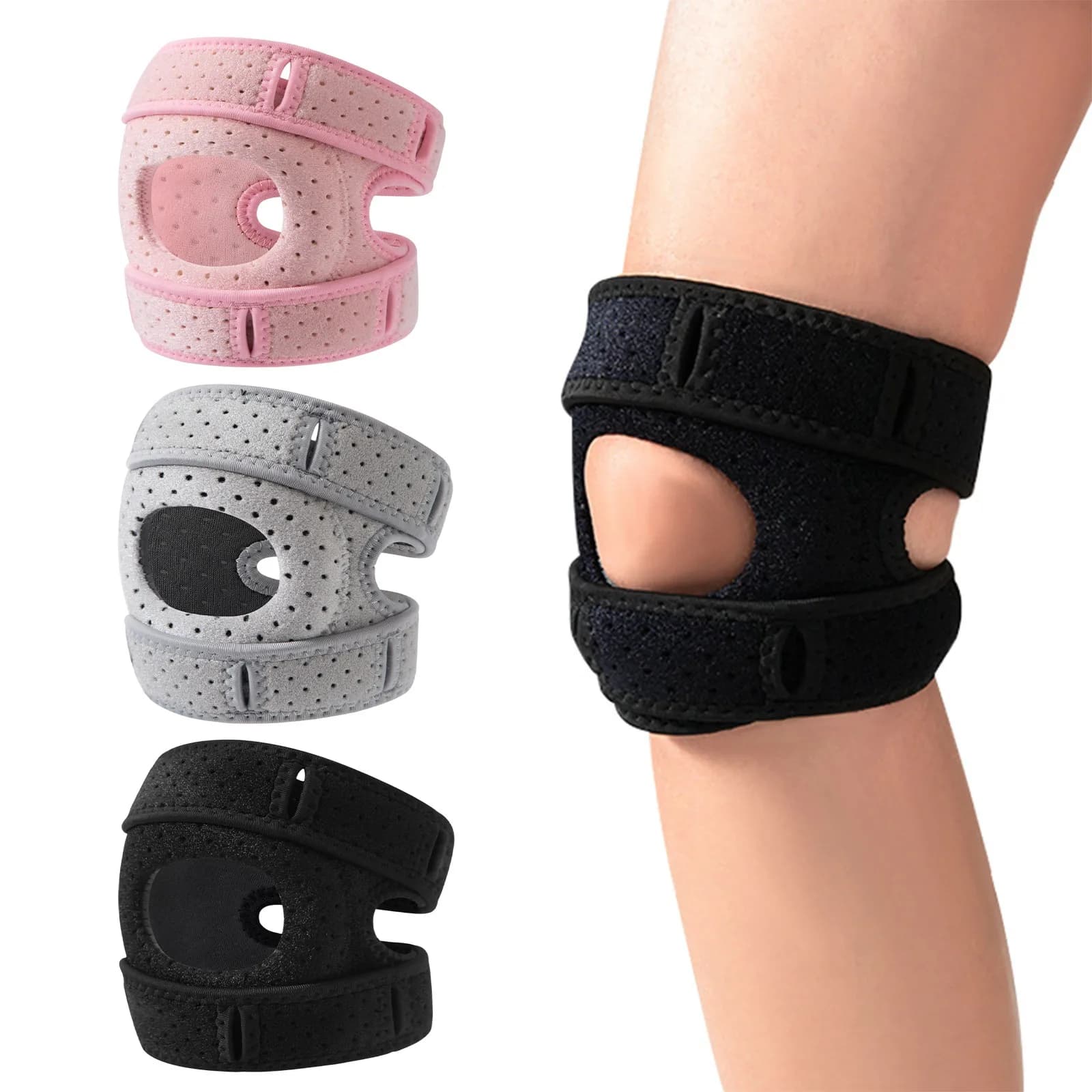 1PC Patella Ginocchiera Ginocchio Compressione Manica Supporto per Donna Uomo Dolore al ginocchio Artrite Dolore Sport Ginocchiera Ginocchiere