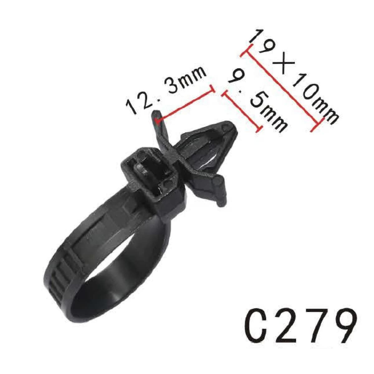 100x Fascette stringicavo in nylon OEM a pressione, rilasciabili, per Mazda, foro 110mm 7mm, 9928-90-753 992890753