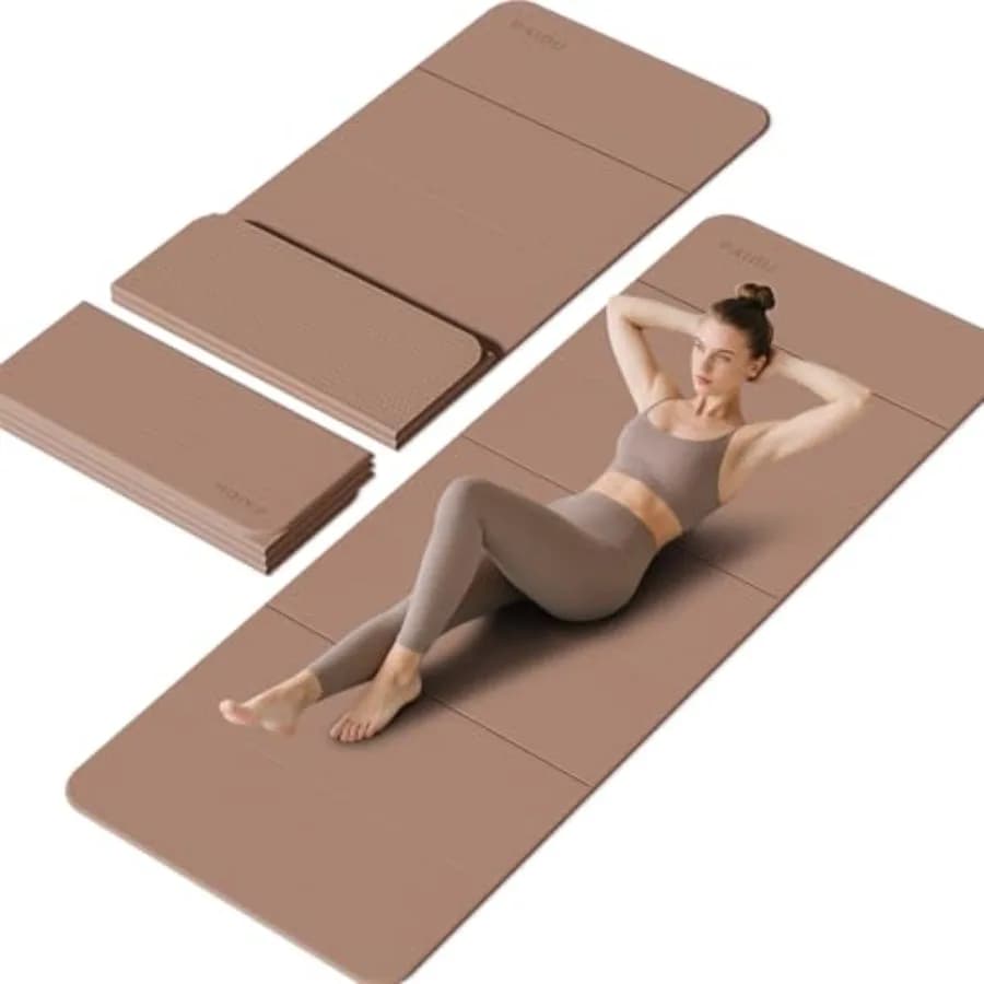 10mm Extra Foldable Yoga Mat Thick 75x26 Anti-slip for Exercises Fitness Black Certificate SGS Eco-Friendly Portable for Yoga Pilates Stretta Gymnastics