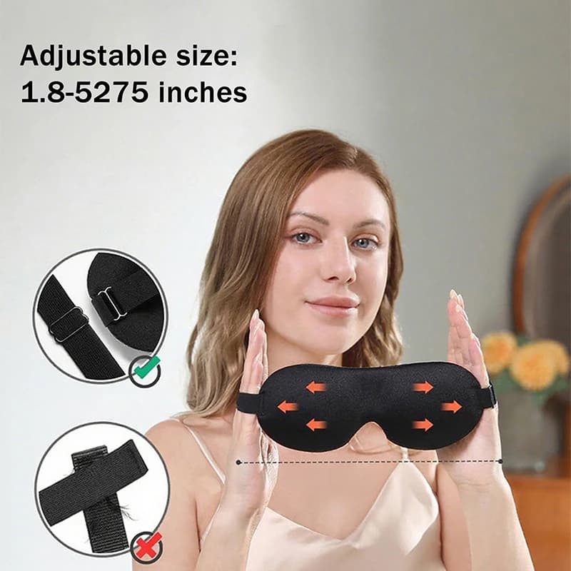 3D Contoured Sleep Eye Mask Soft Breathable Eye Cover for Men Women, Comfort Blindfold for Travel Nap Fatigue Relief