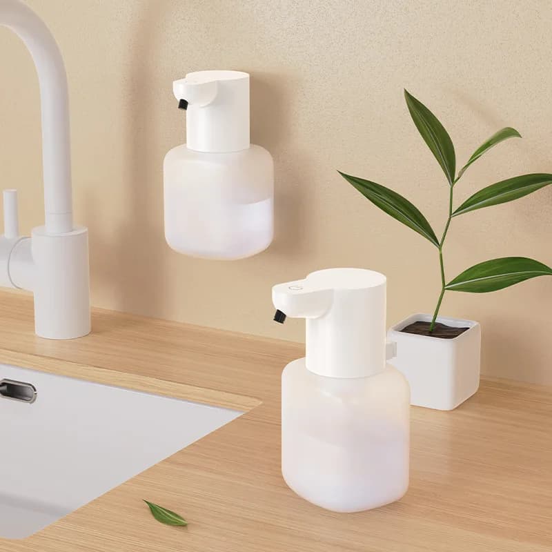 Dispenser di Sapone con Sensore P6, Erogatore di Schiuma Igienizzante per Mani, Dispenser di Detergente Liquido per il Corpo
