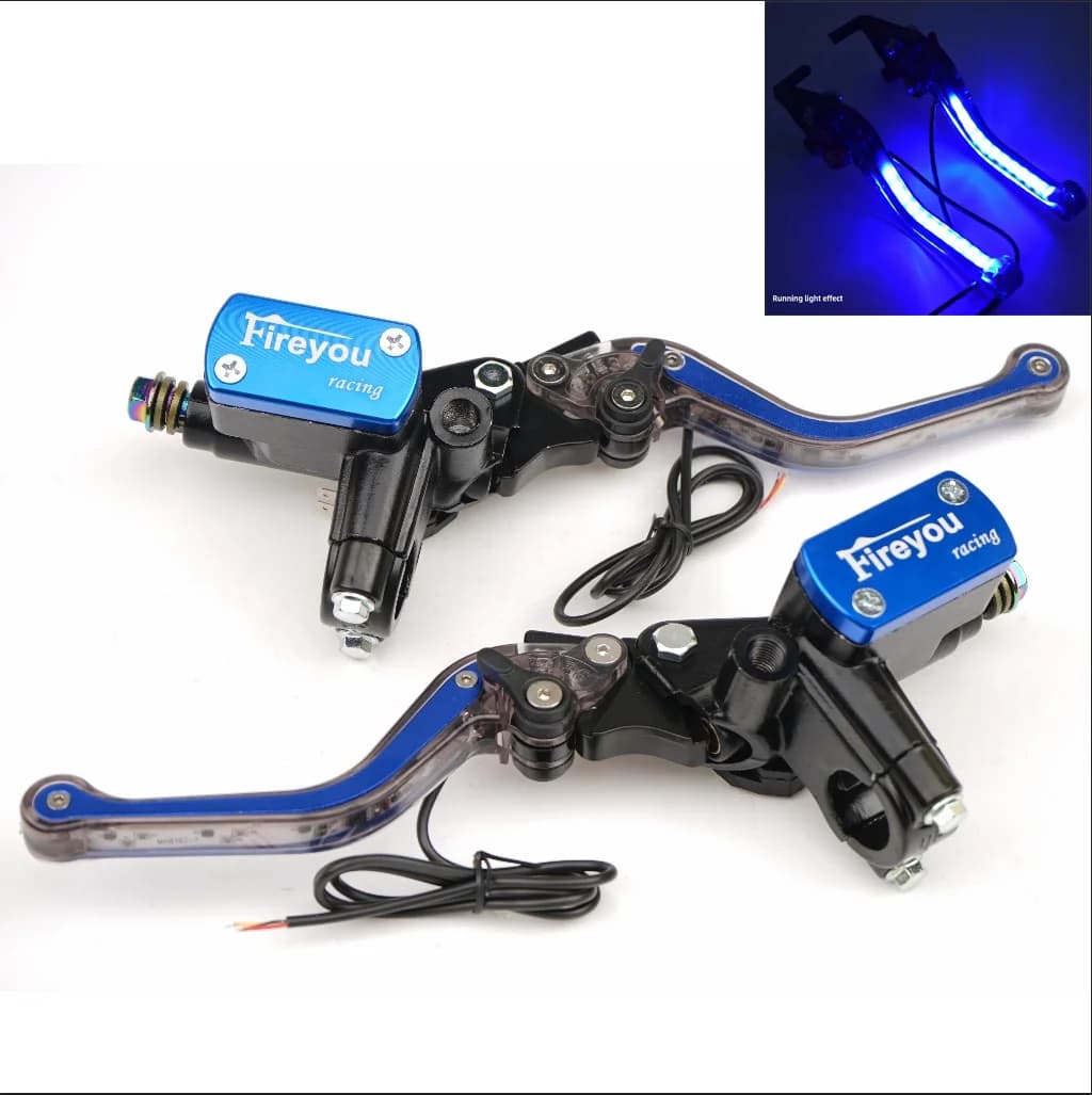 LED brake lever hydraulic clutch Universal brake pump for motorcycle Manual signaling light otorbike Scooter Bike GY6 125