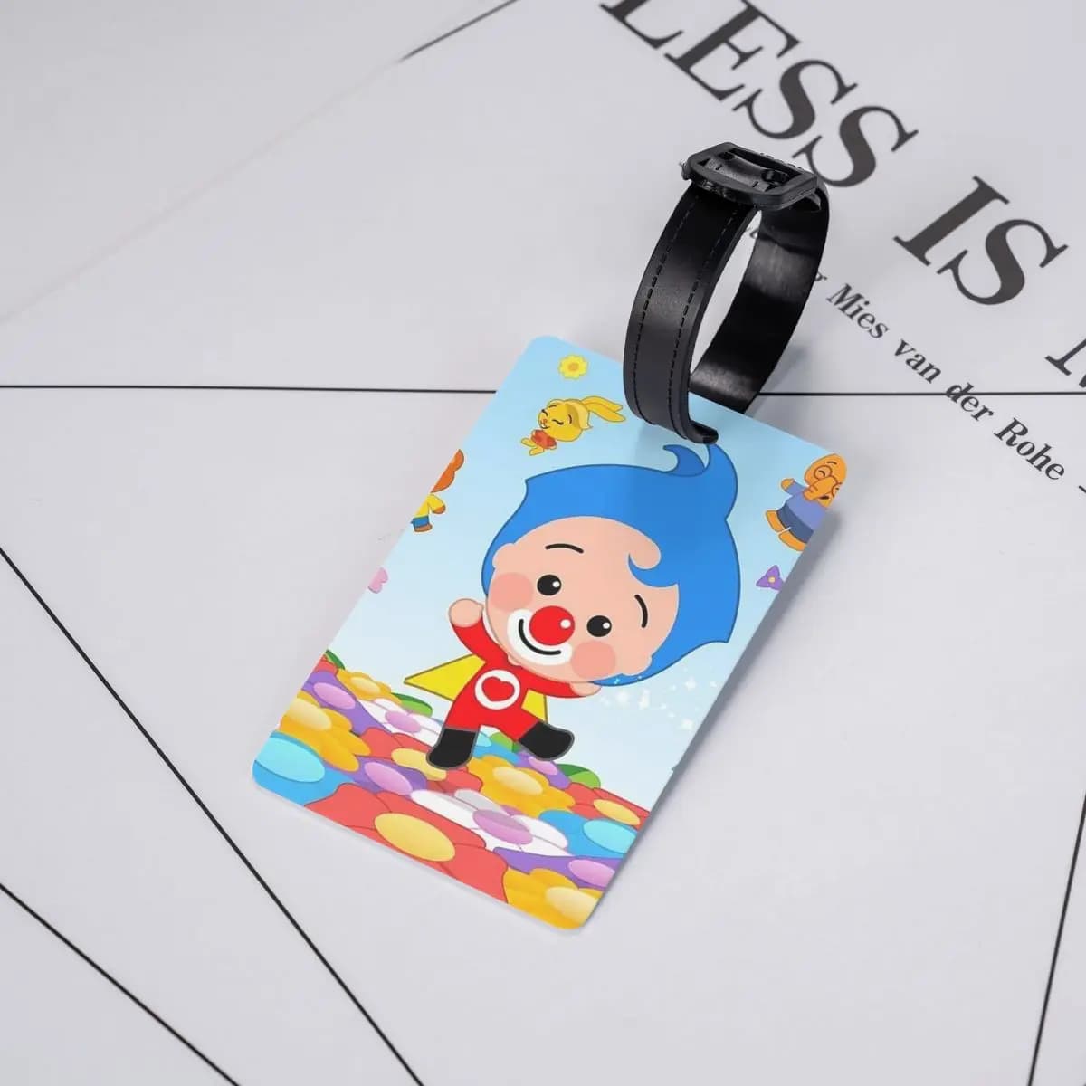 Etichette per Bagagli Clown Plims, Accessori per Valigie, Targhette per Bagagli da Viaggio, Porta Etichette con Nome e Indirizzo