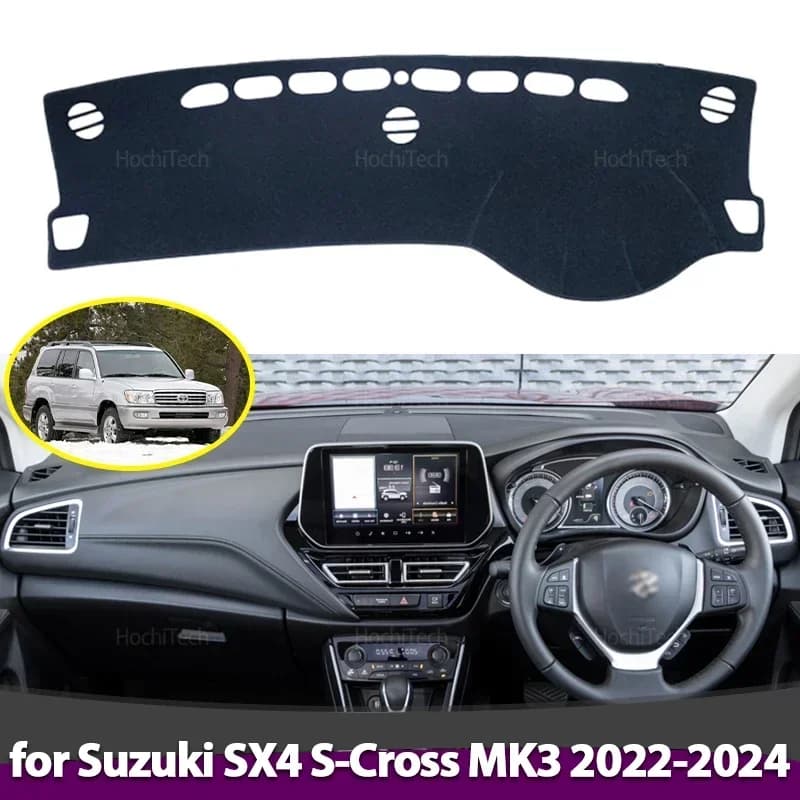 Copertura del cruscotto dell'auto Evitare la luce Pad Cruscotto Zerbino Caso Tappeti per Suzuki SX4 S-Cross MK3 2022 2023 2024