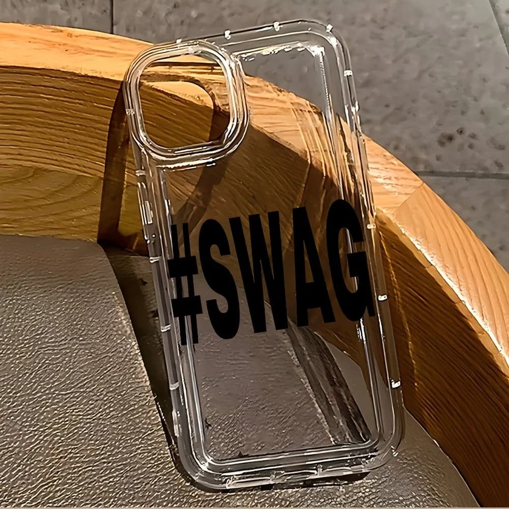 Custodia per telefono con design testuale creativo e semplice per iPhone 17 16e 16 15 14 13 12 11 Pro Max, cover posteriore in TPU morbido con airbag antiurto