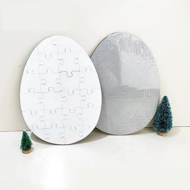 Spedizione gratuita 20 pz/lotto 15/20 cm 24 pezzi grandi stampa Logo sublimazione vuoto a forma di uovo Jisgaw Puzzle per l'uso del giorno di pasqua