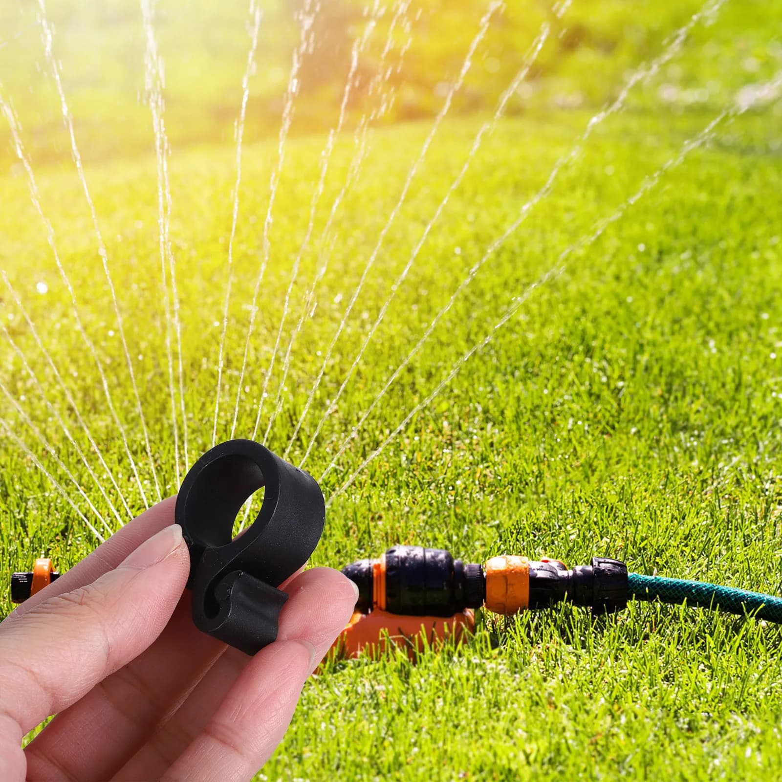 50 Pezzi Ganci a Clip in Plastica per Tubi di Irrigazione a Goccia, Uso in Giardino e Serra, Resistenti alle Intemperie, Installazione Senza Attrezzi per Tubi e Flessibili