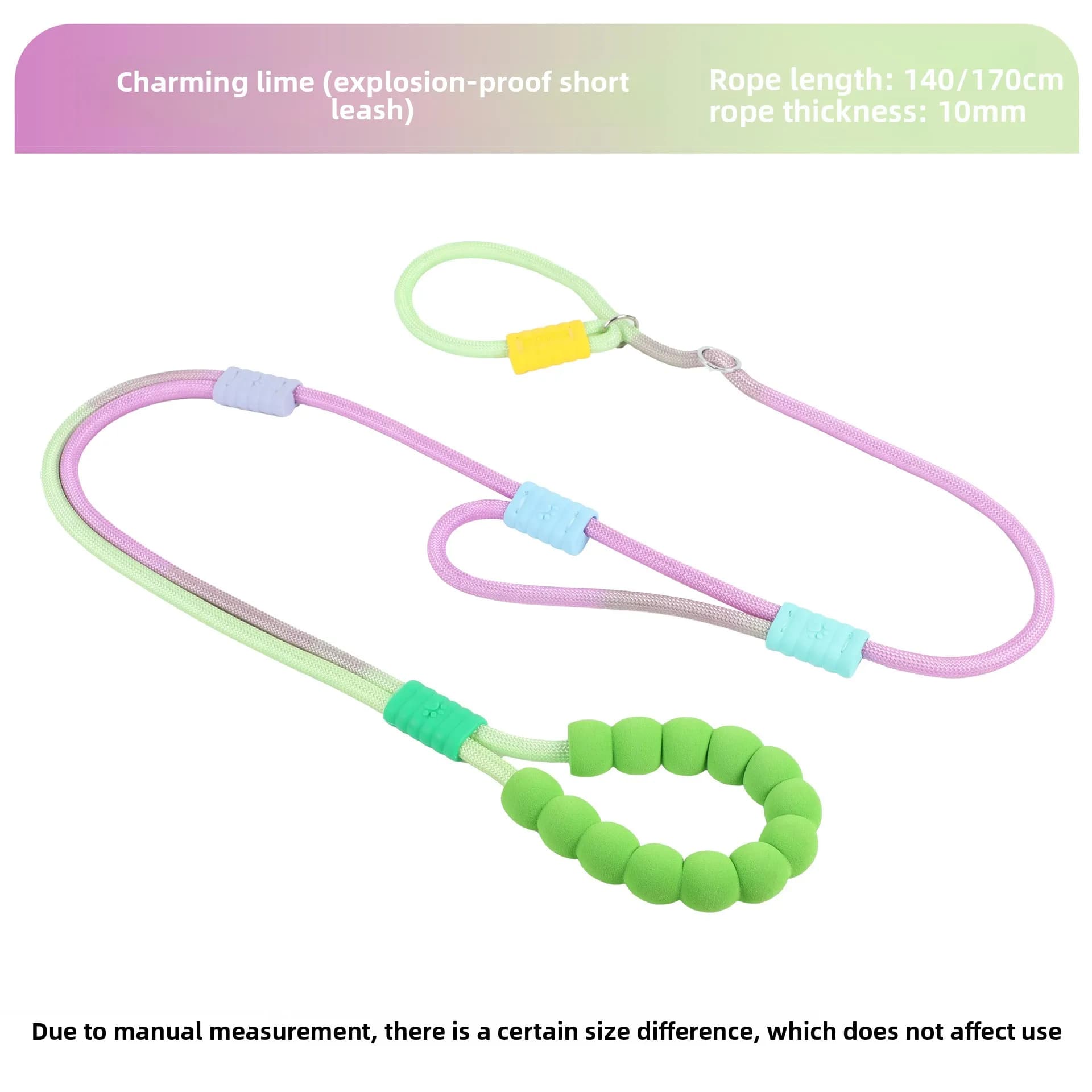 Pet p rope p chain explosion-proof double-strand adjustable cross-body anti-lost traction rope cloud foam handle dog rope
