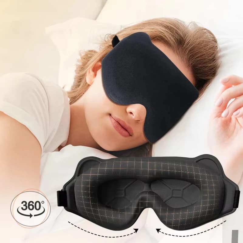 3D sleeping mask that blocks light, mask for soft eyes, sleep aid, travel eye mask, breathable eye mask for the night.