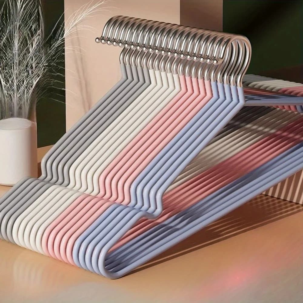 20/30pcs Metal Clothes Hangers, Anti-Slip Heavy Duty Space Saving Hangers for Closet Organization, Garage, Boutique & Home Use